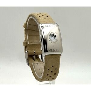Philip Stein Sleep Bracelet Natural Frequency Tech Tan Leather Strap Wellness